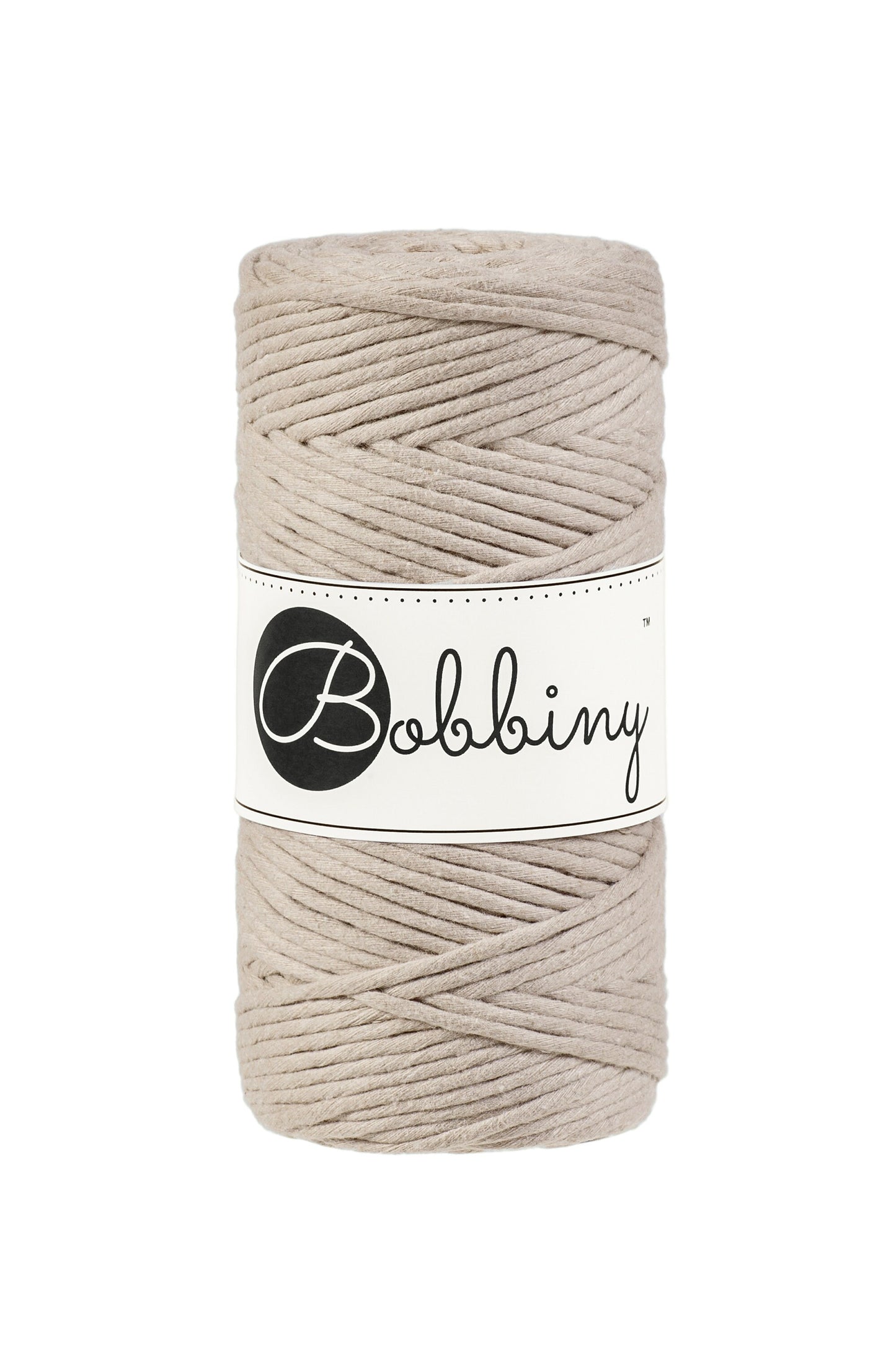 Bobbiny "Beige" Single Twist Macrame Cord, 9mm, 5mm, 3mm, 1.5mm - BasketsandBlanketsNJ