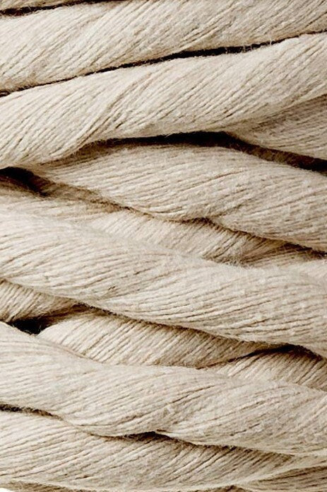 Bobbiny "Beige" Single Twist Macrame Cord, 9mm, 5mm, 3mm, 1.5mm - BasketsandBlanketsNJ