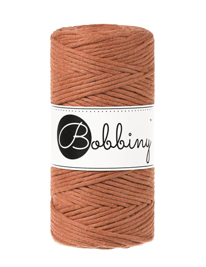 Bobbiny "Terracotta" Single Twist Macrame Cord, 9mm, 5mm, 3mm, 1.5mm - BasketsandBlanketsNJ