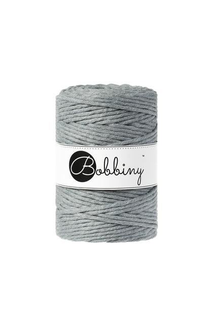 Bobbiny "Steel" Single Twist Macrame Cord, 9mm, 5mm, 3mm, 1.5mm - BasketsandBlanketsNJ