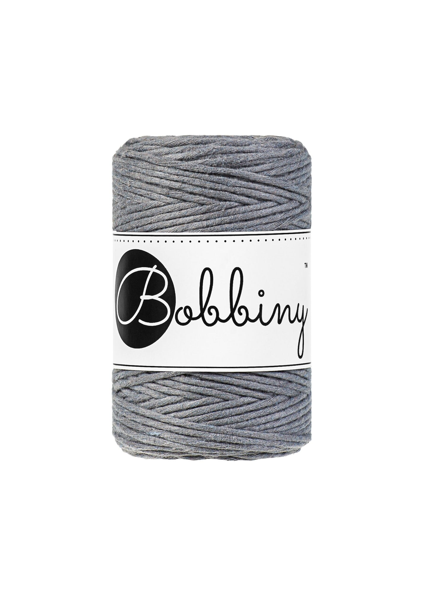 Bobbiny "Steel" Single Twist Macrame Cord, 9mm, 5mm, 3mm, 1.5mm - BasketsandBlanketsNJ