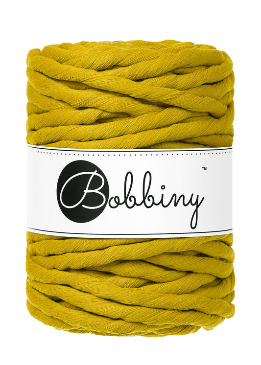 Bobbiny "Spicy Yellow" Single Twist Macrame Cord, 9mm, 5mm, 3mm, 1.5mm - BasketsandBlanketsNJ
