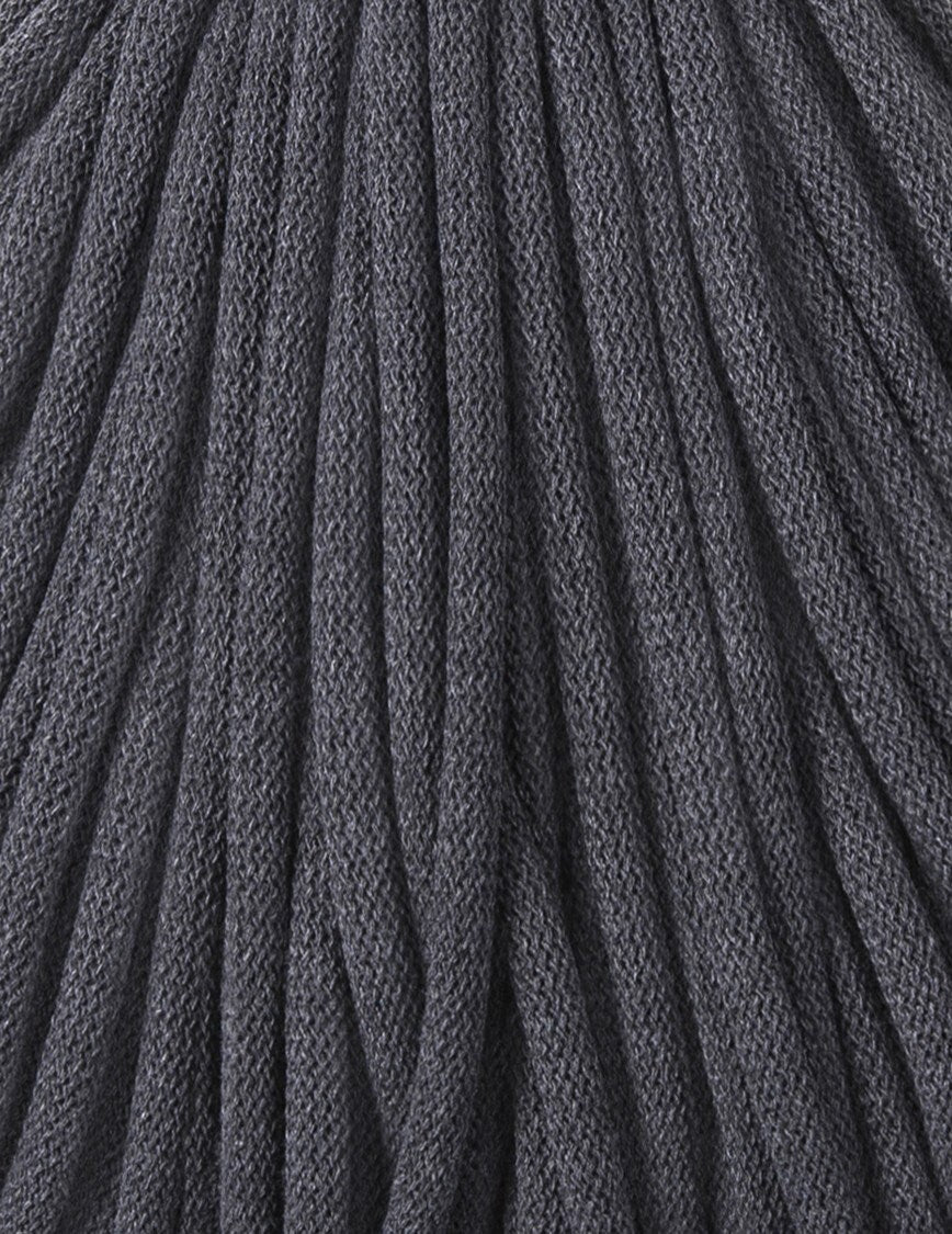 Bobbiny Braided Cord, "Charcoal" 3mm, 5mm, 9mm (108 yards/100m) - BasketsandBlanketsNJ