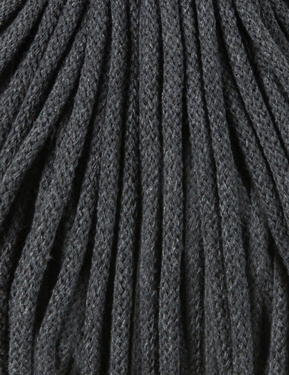Bobbiny Braided Cord, "Charcoal" 3mm, 5mm, 9mm (108 yards/100m) - BasketsandBlanketsNJ
