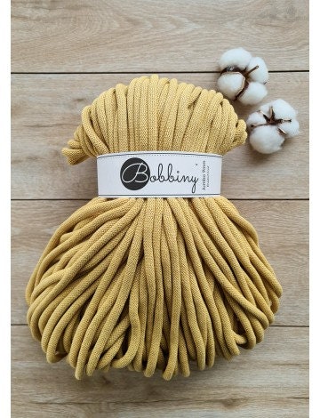 Bobbiny Braided Cord, "Honey" 3mm, 5mm, 9mm (108 yards/100m) - BasketsandBlanketsNJ