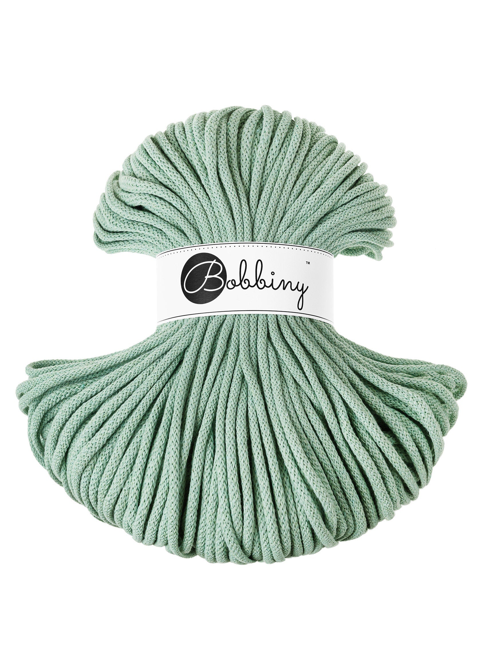 Bobbiny Braided Cord, "Aloe" 3mm, 5mm, 9mm (108 yards/100m) - BasketsandBlanketsNJ