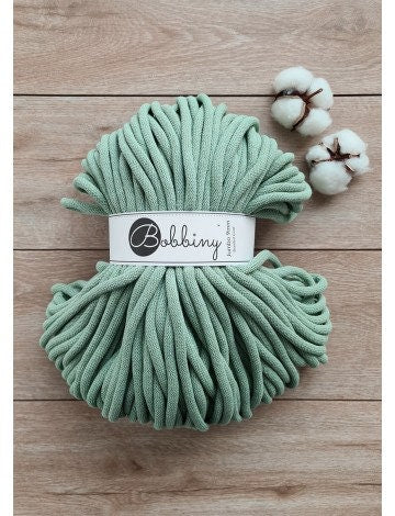 Bobbiny Braided Cord, "Aloe" 3mm, 5mm, 9mm (108 yards/100m) - BasketsandBlanketsNJ