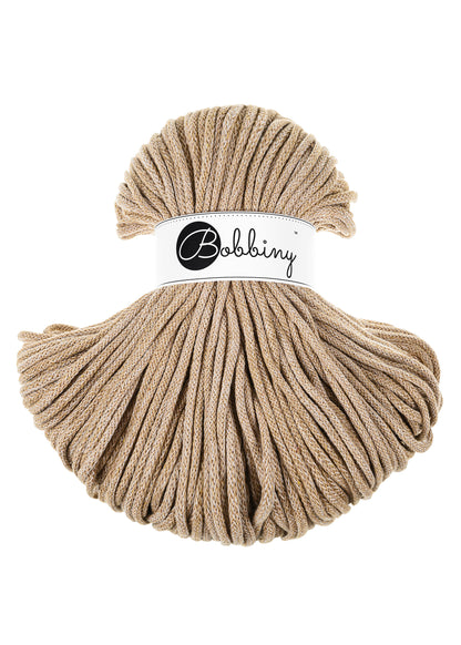 Bobbiny Braided Cord, "Caramel Shake" 3mm, 5mm, 9mm (108 yards/100m) - BasketsandBlanketsNJ